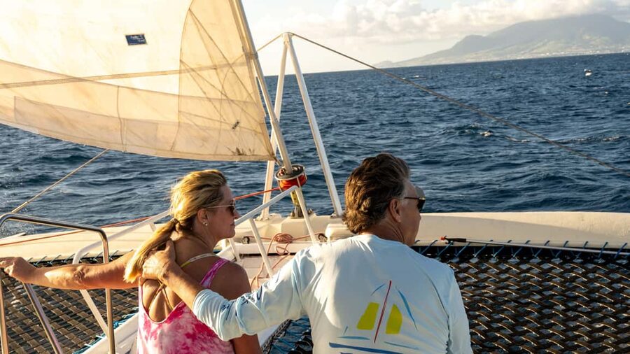 Basseterre: St. Kitts and Nevis Catamaran Tour with Lunch - Beach time, lunch, and a slower hour in Nevis