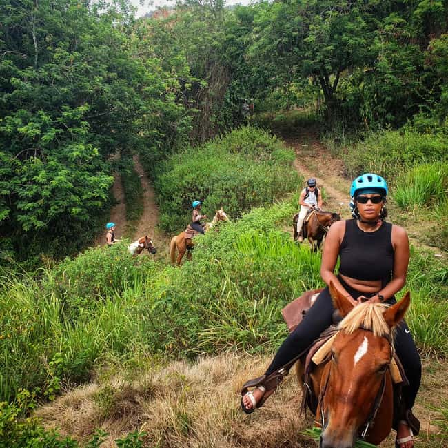 Scenic Horseback Trail - Mounting up with a trained horse