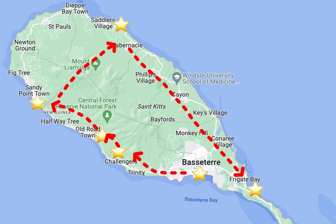 St. Kitts Scenic Island Tour with Beach Option - Key points at a glance