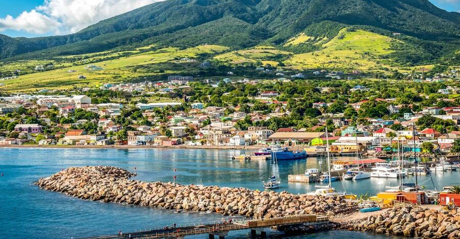 St. Kitts: Top Sights Guided Van or Open-Air Safari Tour - Timothy Hill and the two-water view